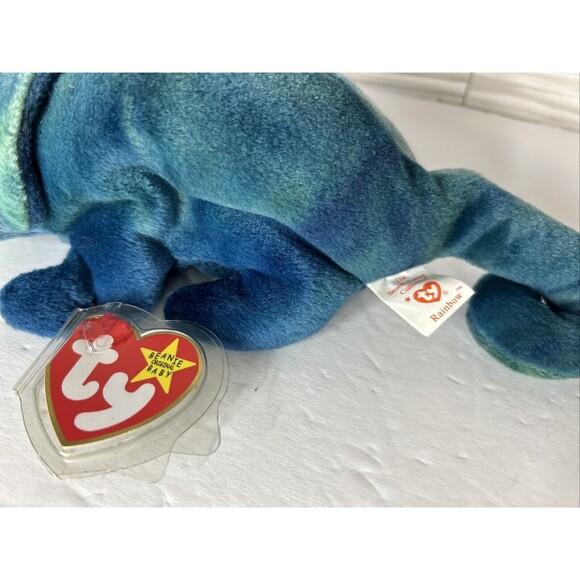 Ty Beanie Babies Lot Claude the Crab, Scaly the Lizard, Rainbow the Chameleon - Picture 10 of 12